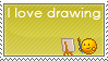 183 i love drawing STAMP