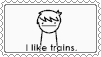 I like trains STAMP