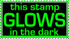 glow in the dark STAMP