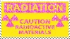 caution radioactive materials STAMP