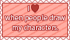 I love when people draw my characters STAMP