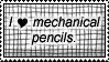 I love mechanical pens STAMP